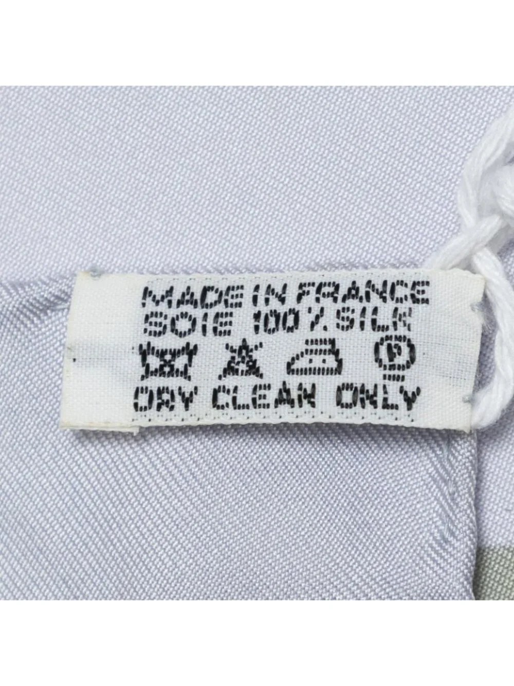 Hermes Scarf Light Blue Beige Silk